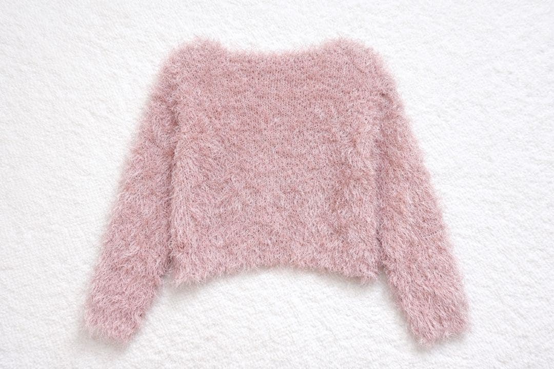 新品未使用＊eimy istoire フラッフィーシャギーニットカーデ　ピンク