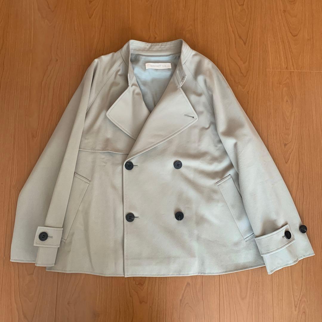 美品　ギャルリーヴィー コットンウールギャバジン ショートトレンチコート