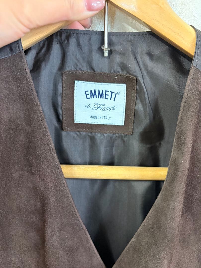 EMMETI ブラウン スエード ベスト