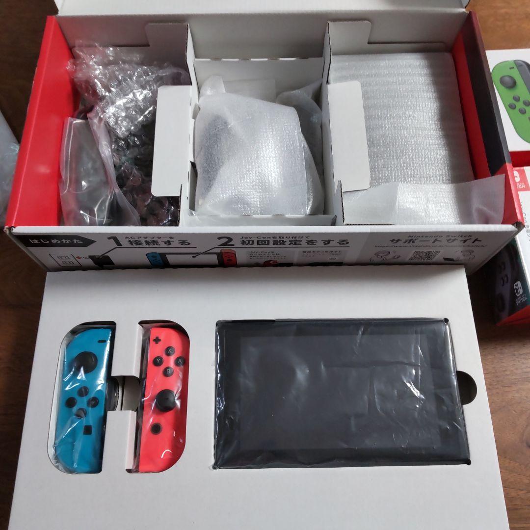 任天堂スイッチ本体 ネオンレッド/ブルーおまけジョイコンとジョイコン充電グリップ