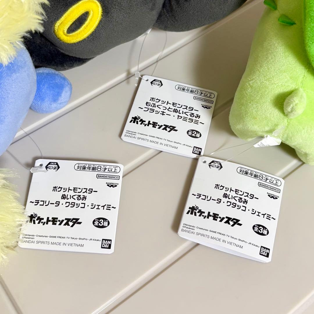 【即日発送！圧縮なし】 ワタッコ ブラッキー チコリータ ぬいぐるみ ２体ずつ！