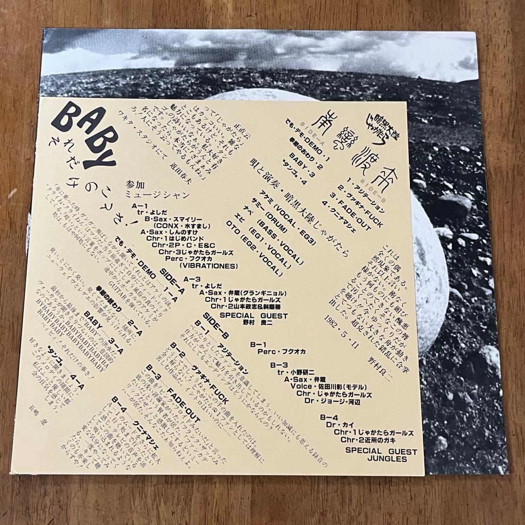 南蛮渡来 暗黒大陸じゃがたら レコード LP 美品