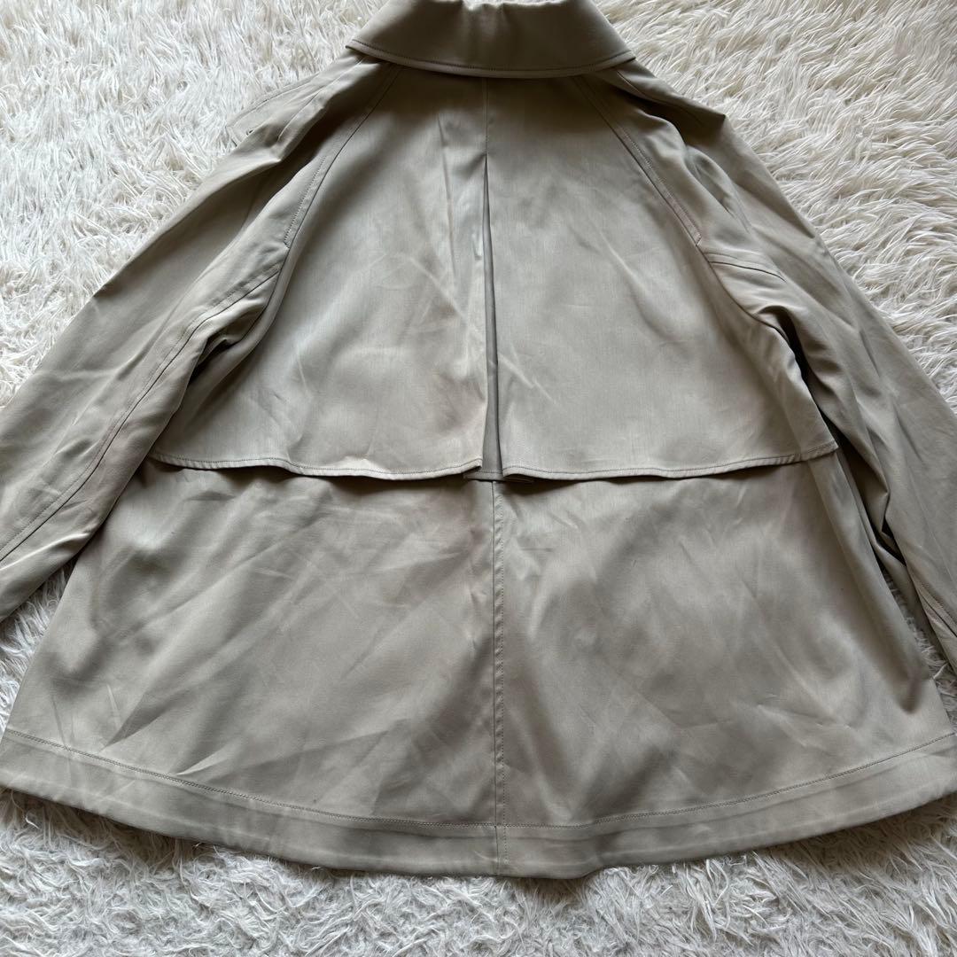 美品✨アンフィーロ　【洗える】ショートトレンチコート　ラグラン袖　ベージュ　S