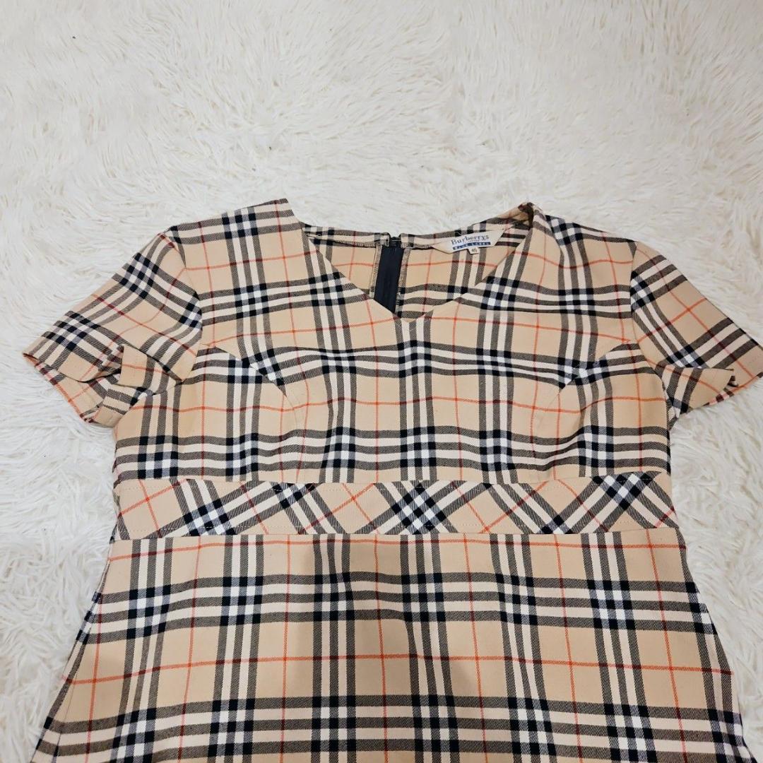 BURBERRY ブルーレーベル ワンピース フレア ノバチェック Lサイズ
