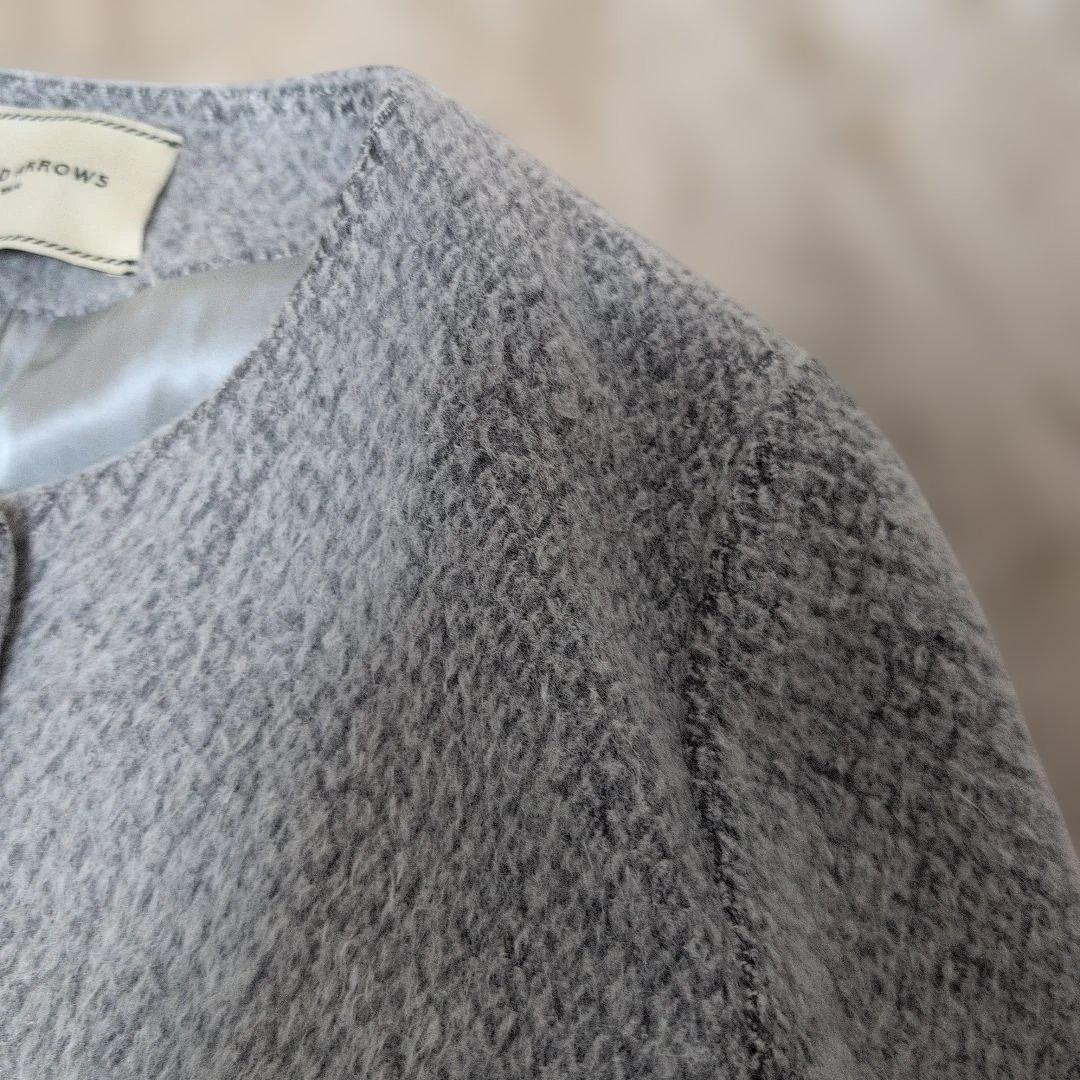 UNITED ARROWS アルパカ モヘア シャギーコート ノーカラー 38