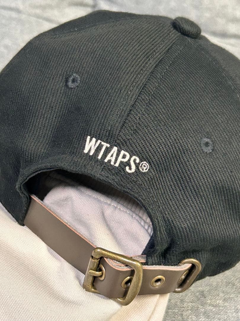 WTAPS ブラック ベースボールキャップ WT ダブルタップス