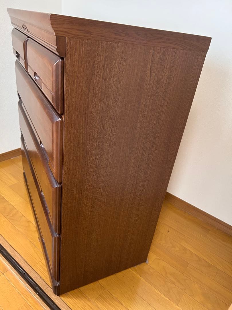 木製チェスト（4段ローチェスト）光家具工業 メルローズ【幅85×奥46×高98】