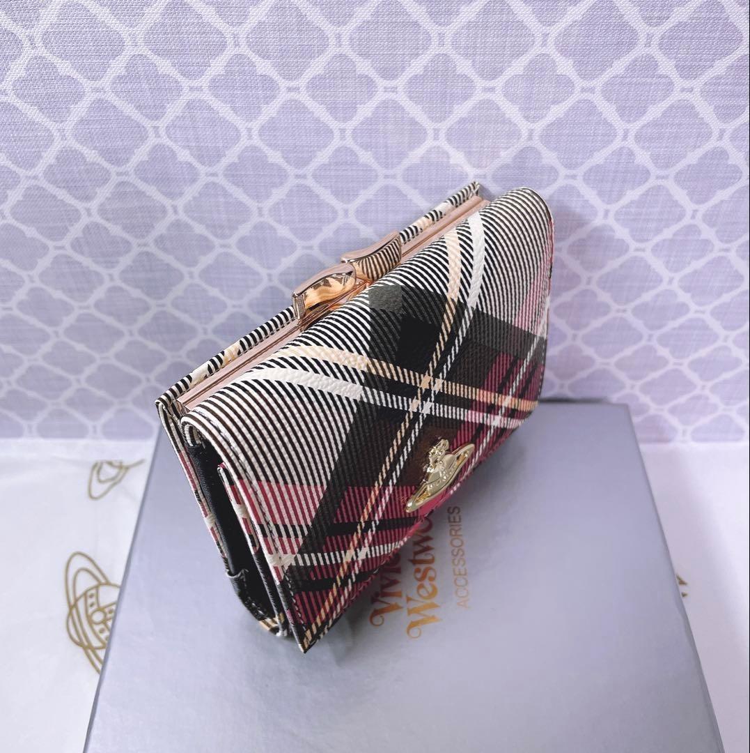 Vivienne Westwood 三つ折財布 チェックカラー 美品