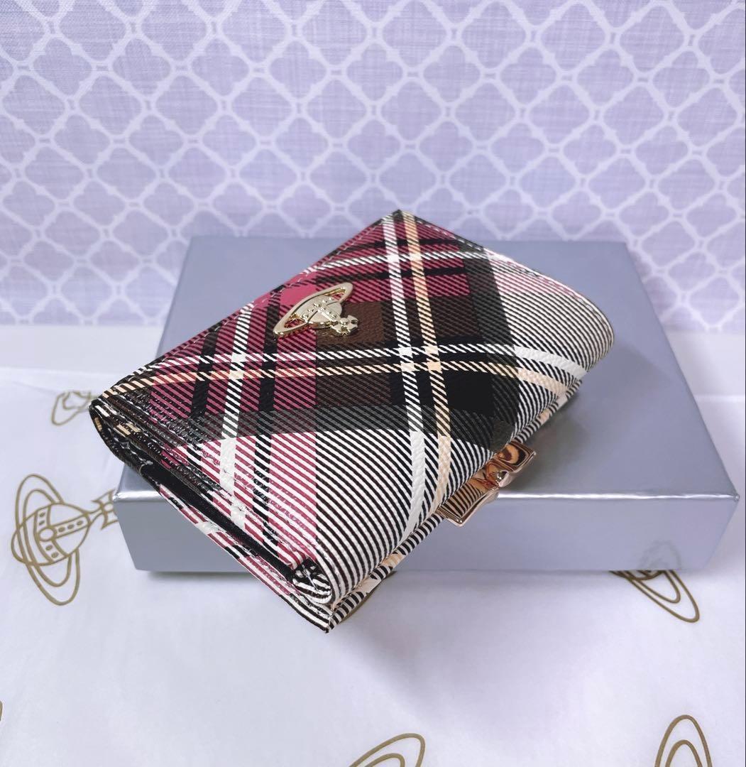 Vivienne Westwood 三つ折財布 チェックカラー 美品