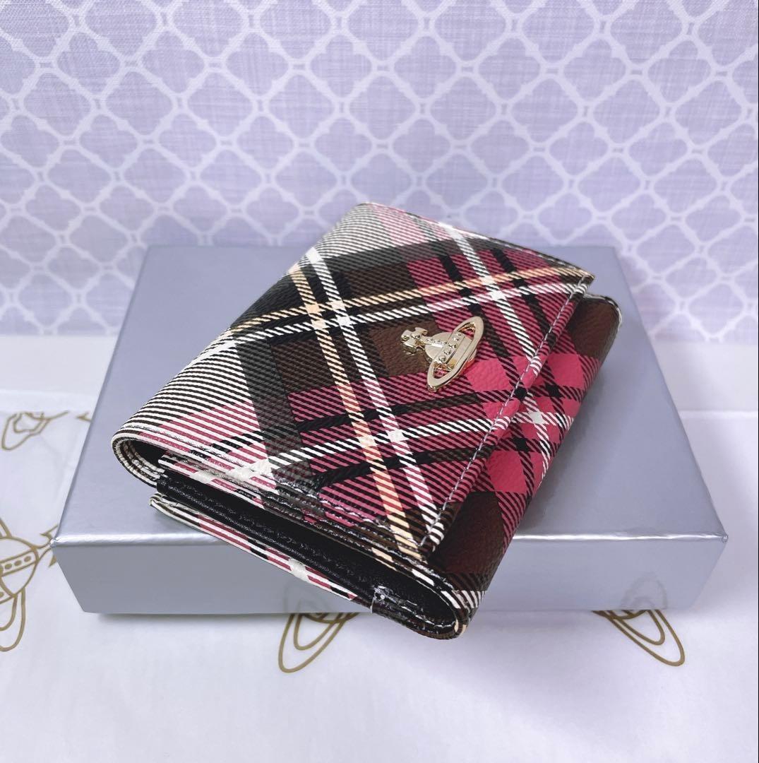 Vivienne Westwood 三つ折財布 チェックカラー 美品