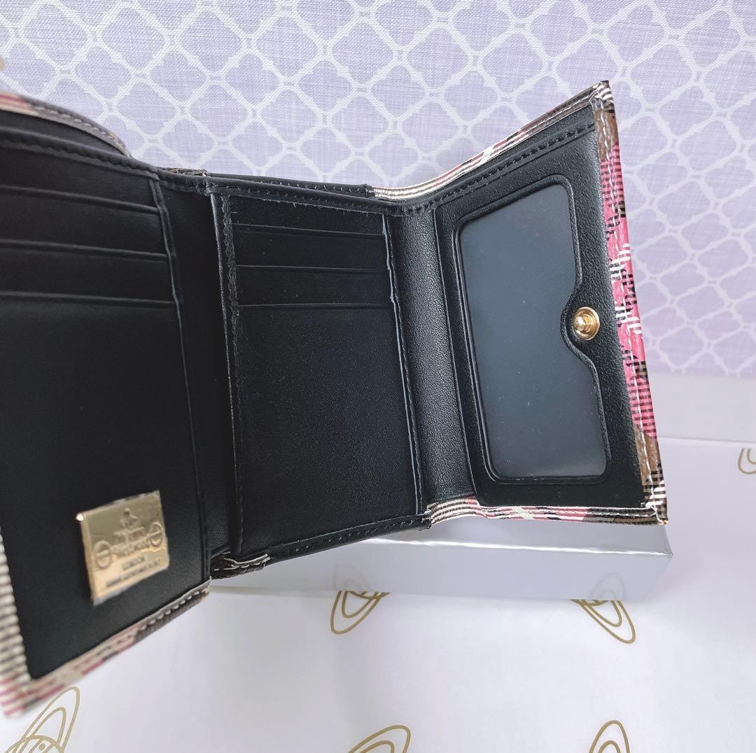 Vivienne Westwood 三つ折財布 チェックカラー 美品