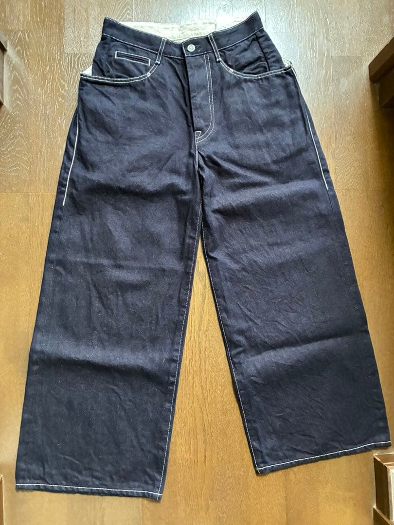 ミナペルホネン　always ワイドデニム　インディゴ　36 新品