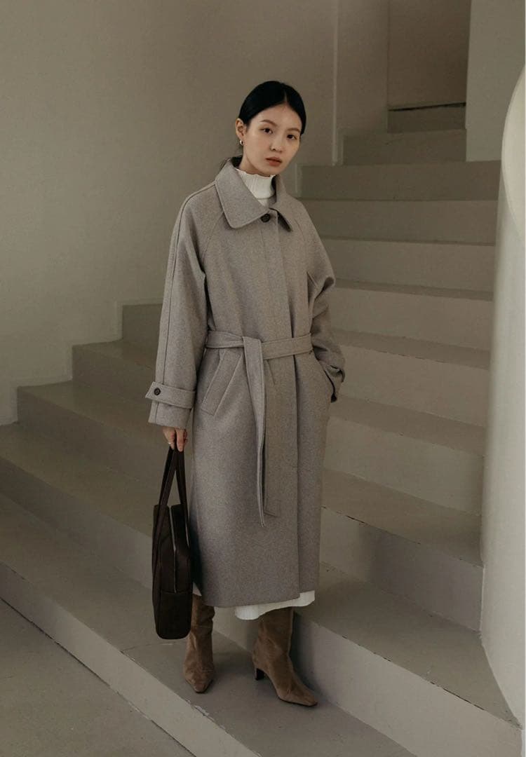 【OHOTORO】Dublin coatコート　オートミール　美品　ハンガー付き