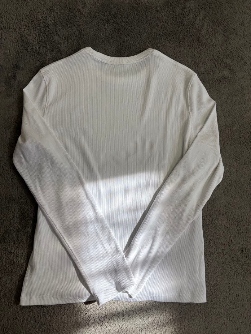 COS スリムリブコットン長袖Tシャツ ホワイト　早い者勝ち