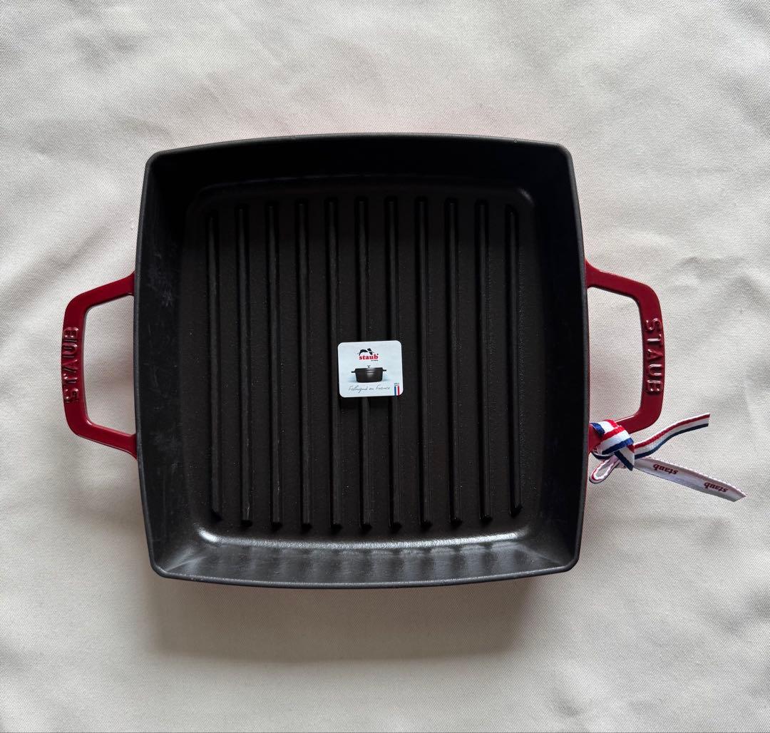 STAUB ピュアグリル スクエア チェリー 23cm