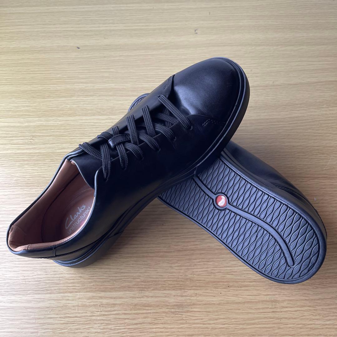 【Clarks】アンコスタレース レザーシューズ　ブラック24cm