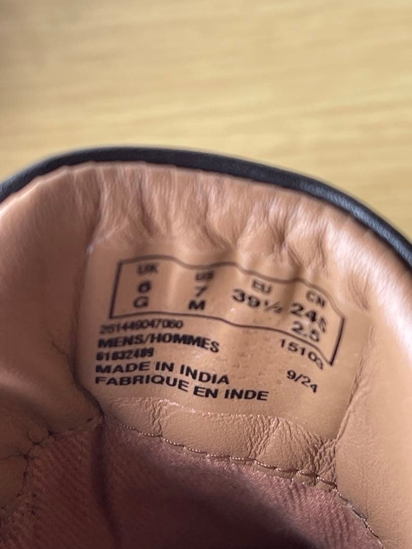 【Clarks】アンコスタレース レザーシューズ　ブラック24cm