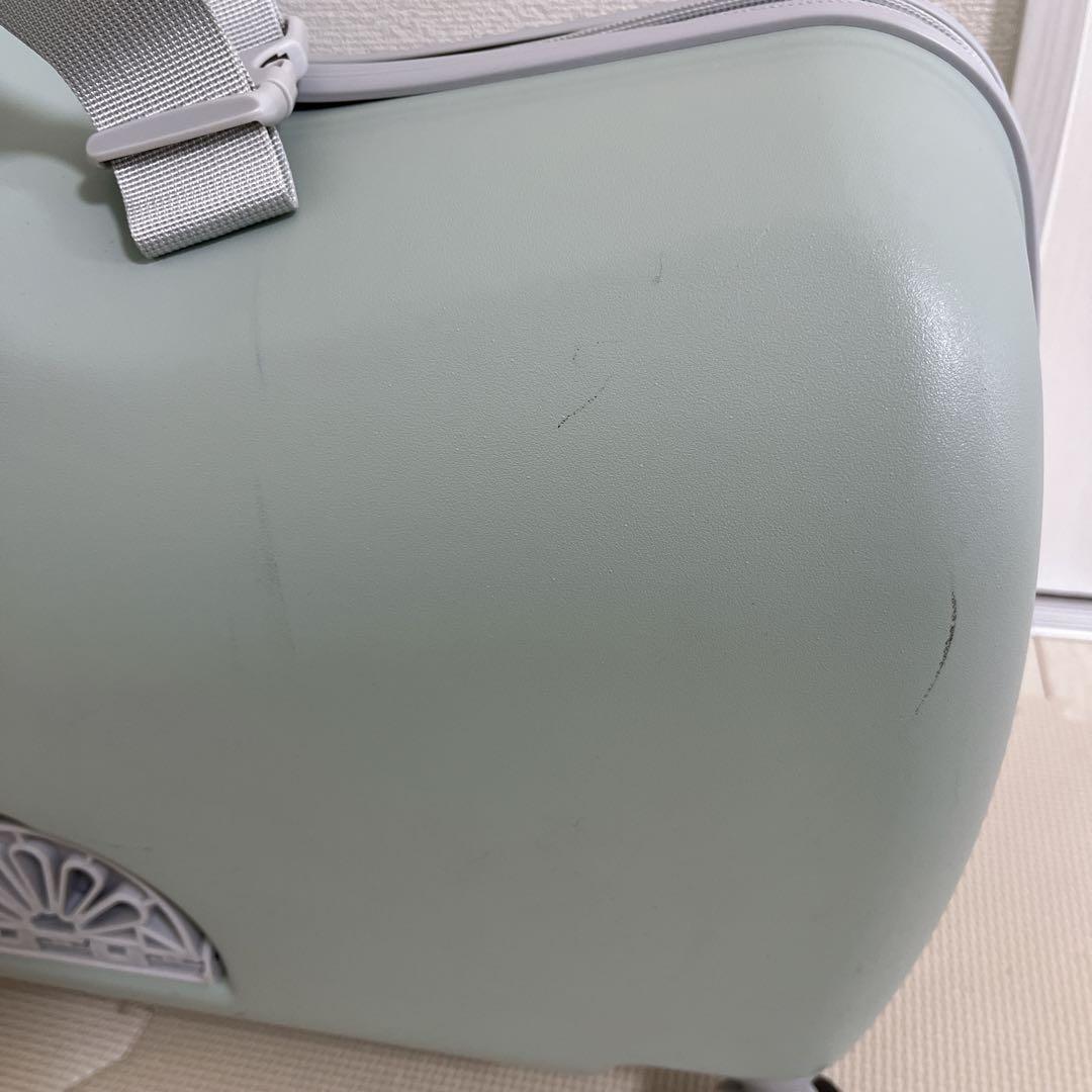 子供が乗れるキャリーケース キッズトラベル くすみグリーン