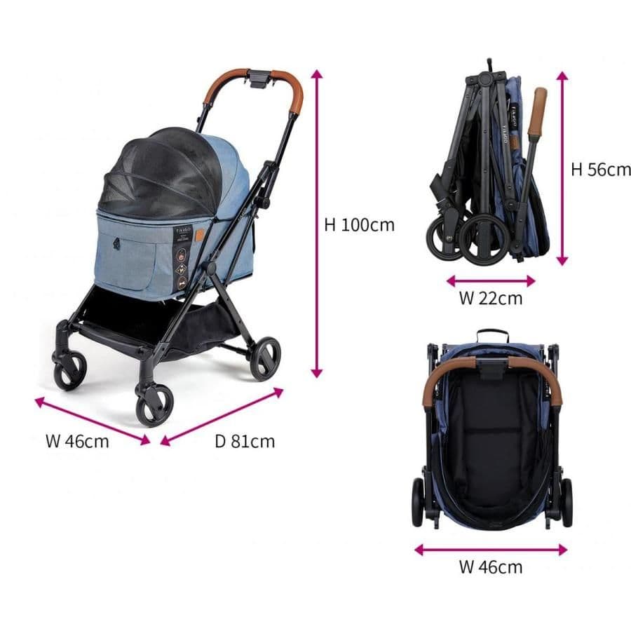 [未開封品]FikaGO FREE TO GO ペットカートデニム