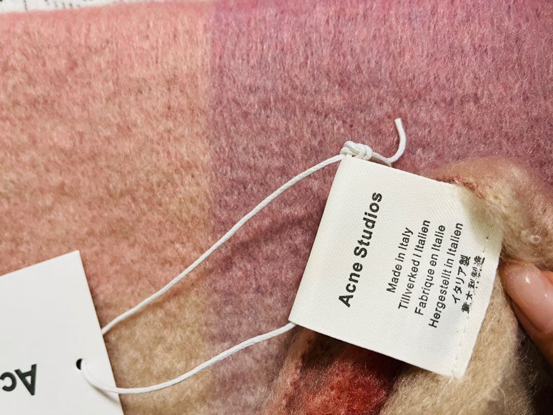 s*i様 新品未使用　Acne Studios モヘアチェックスカーフ　マフラー
