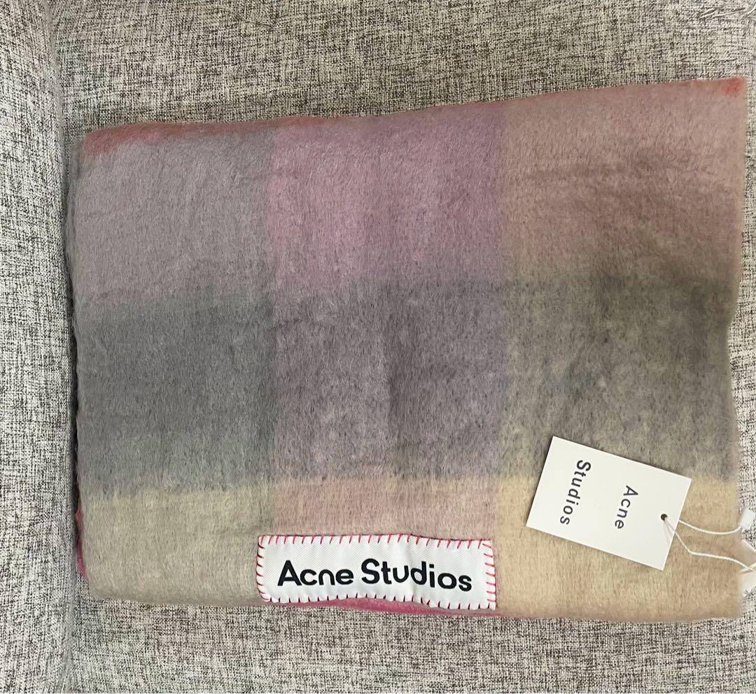 s*i様 新品未使用　Acne Studios モヘアチェックスカーフ　マフラー