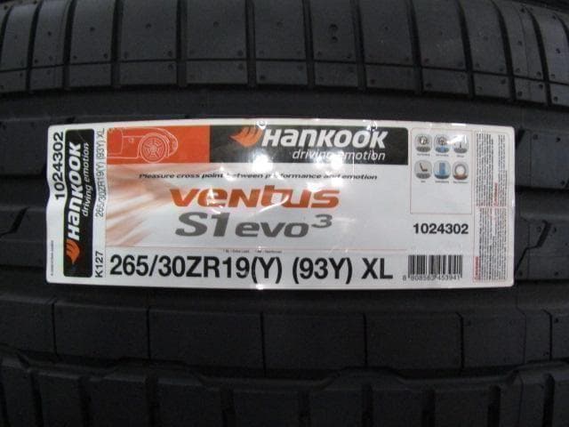 【1本～】ハンコック　ベンタス　S1Evo3　265/30R19　2023年製