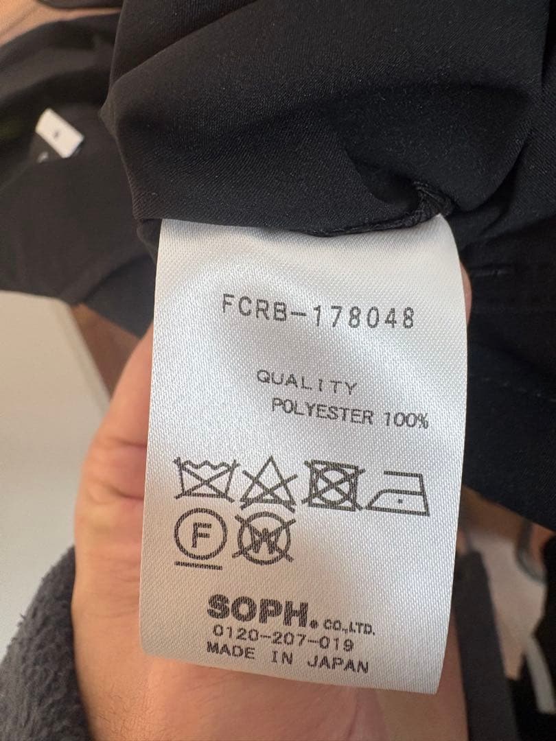 soph fcrb テーラードジャケット ポリ100% 黒　新品
