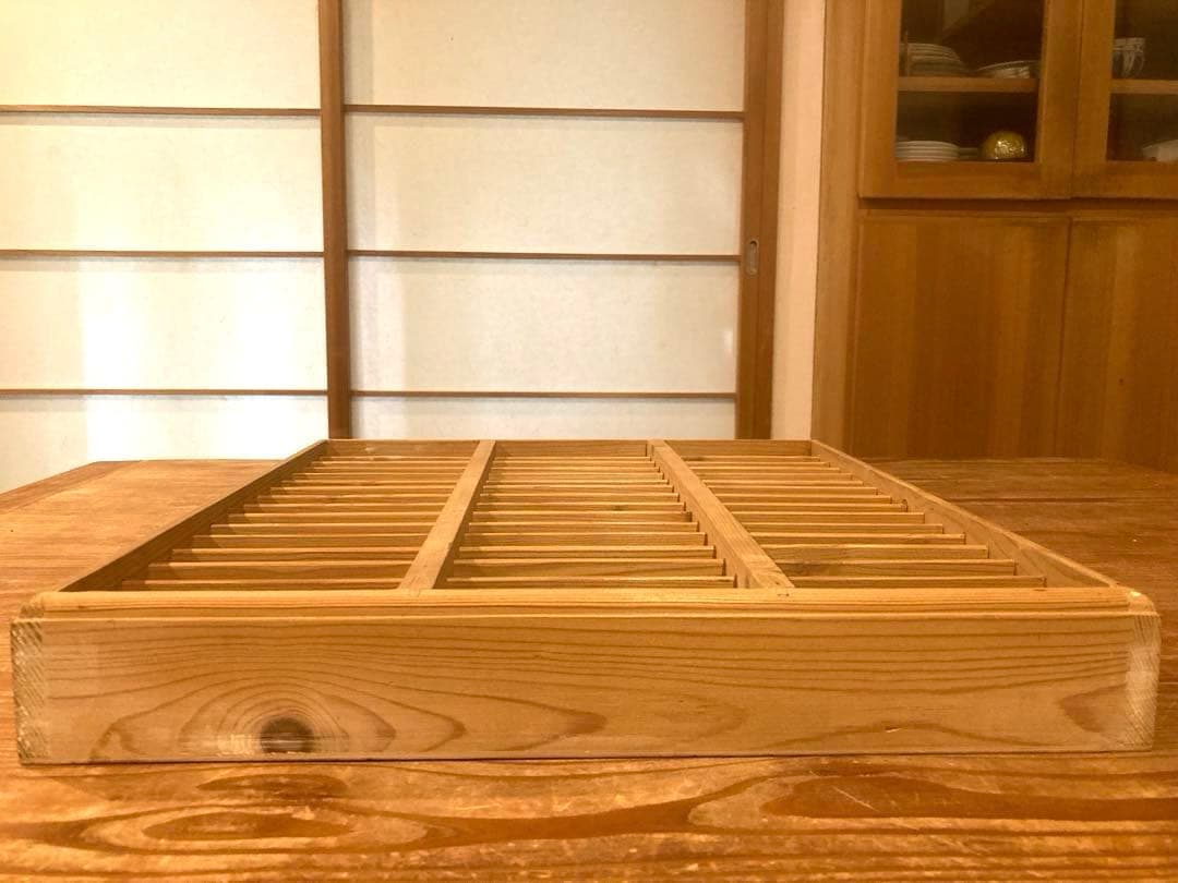 激レア❣️カセットテープケース 天然木 昭和レトロ 48本収納 軽くて頑丈 職人技