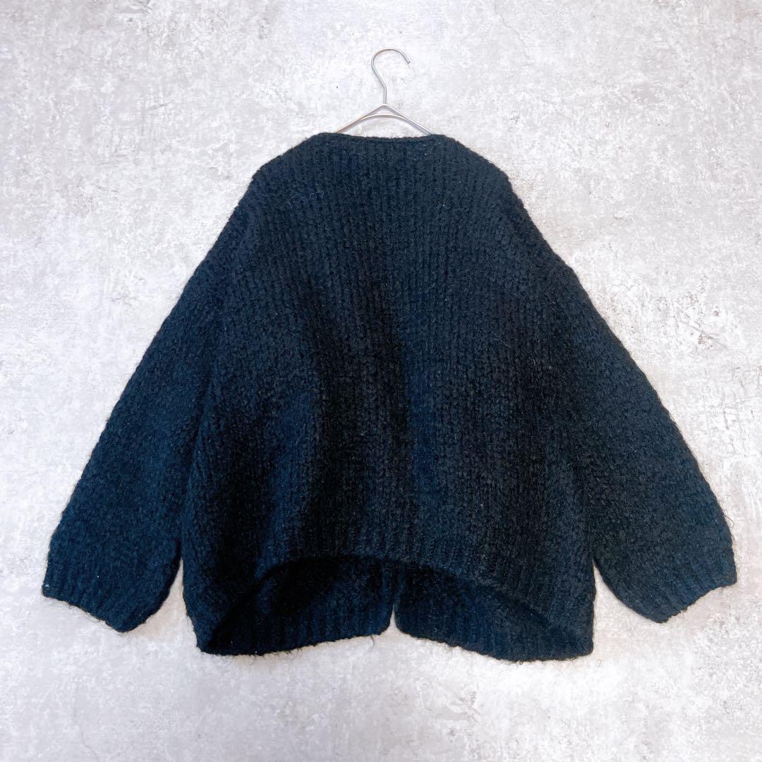 TRICOTS JEAN MARC cesame モヘヤ混カーディガン　黒