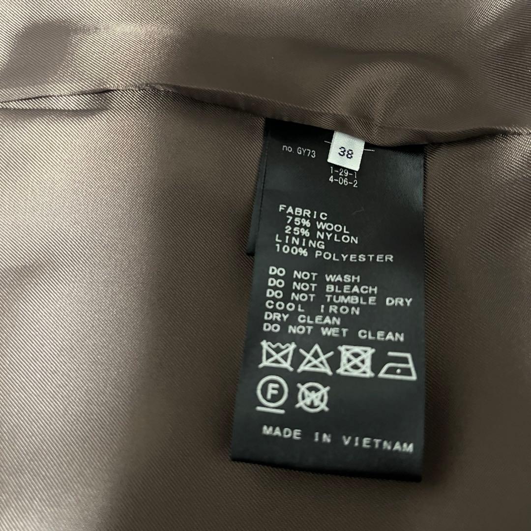 美品　IENA MANTECO ノーカラー ロングコート ベージュ