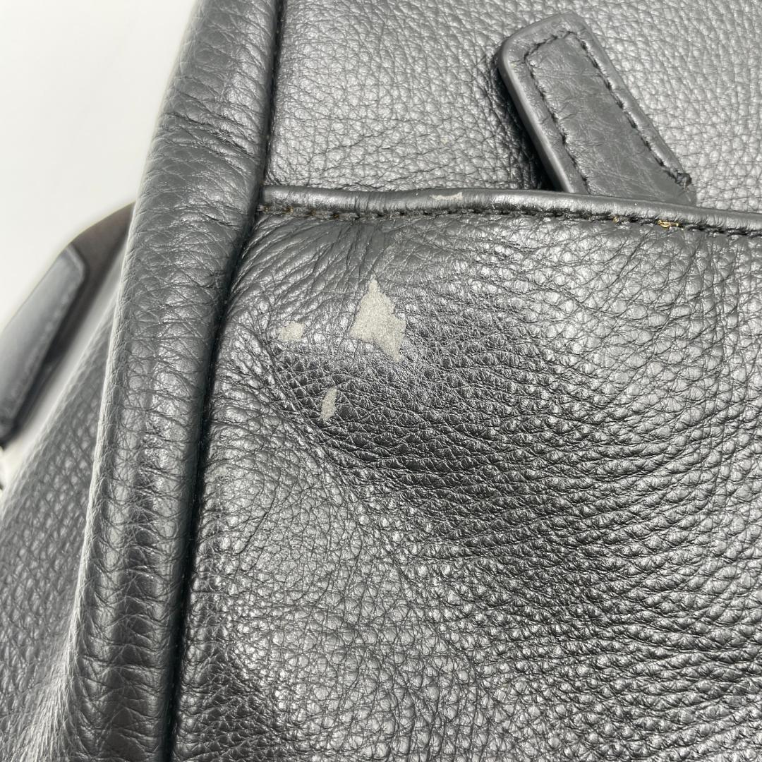 良品 COACH ボストンバッグ レザー ブラック 大容量 肩掛け