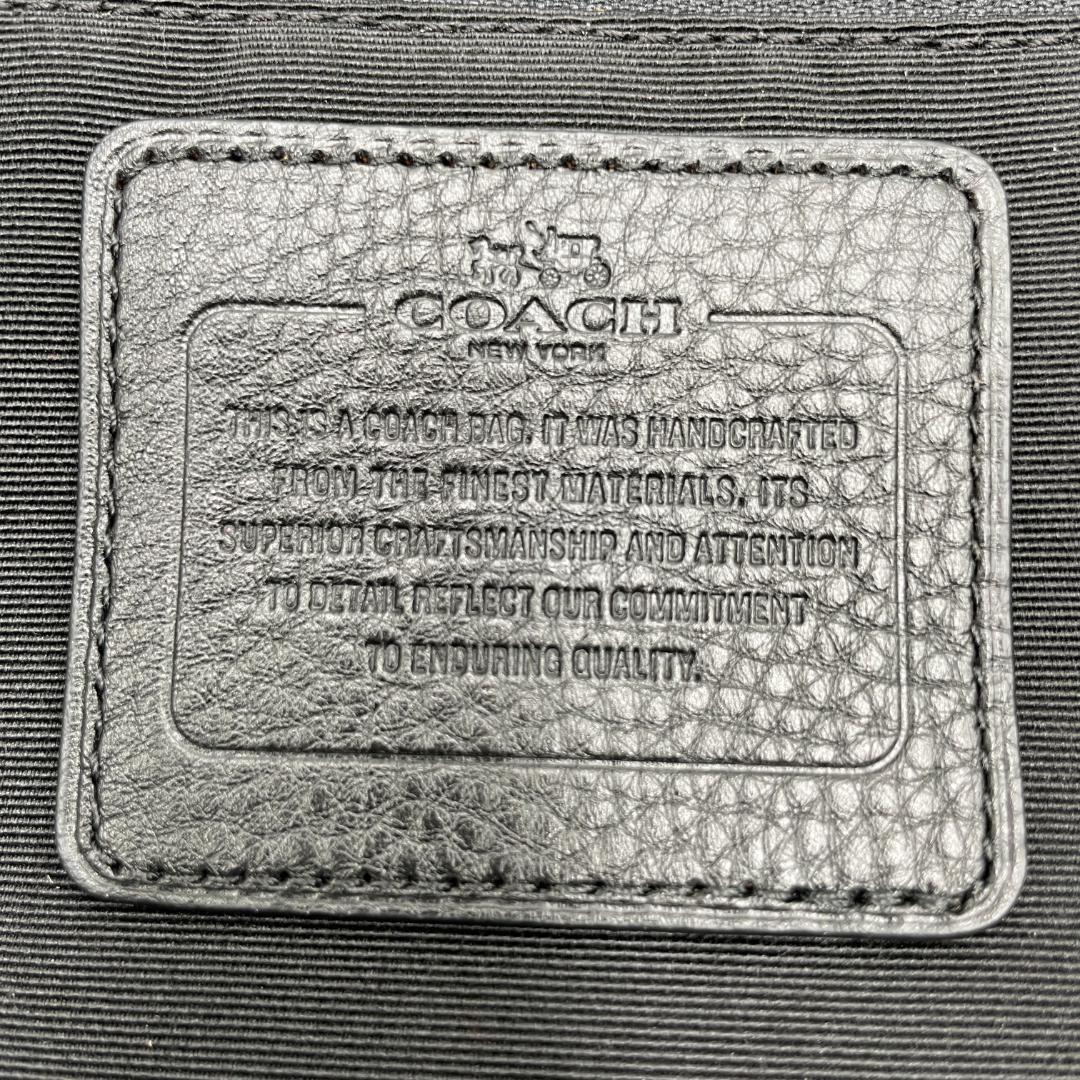 良品 COACH ボストンバッグ レザー ブラック 大容量 肩掛け