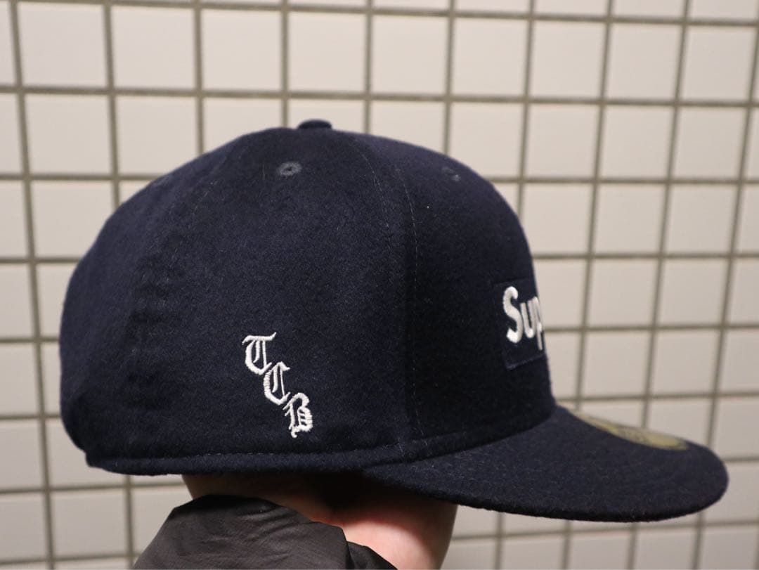 美品11AW Supreme × LoroPiana BOXロゴキャップ