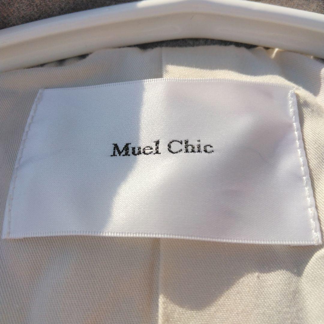 Muel Chic 花柄刺繍 テーラードジャケット F 袖口レース ベージュ