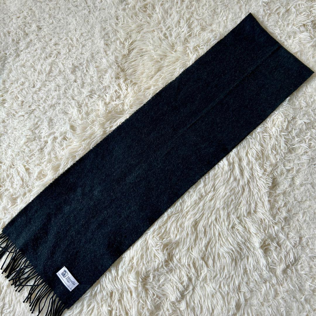 Johnstons ジョンストン カシミヤ ストール マフラー 美品 ブラック系