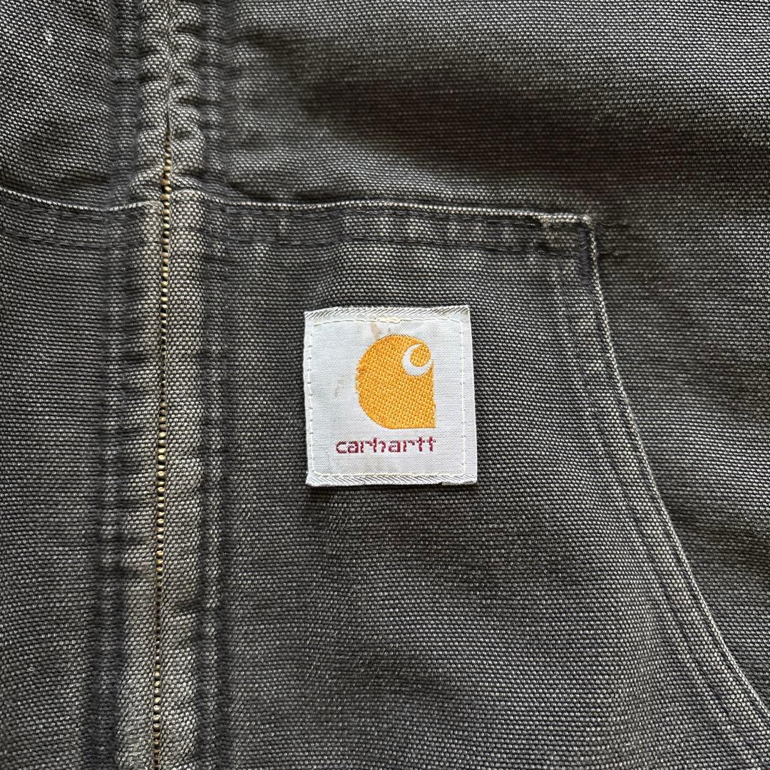 carhartt アクティブジャケット　ブラック　usa製 フェード　墨黒　希少