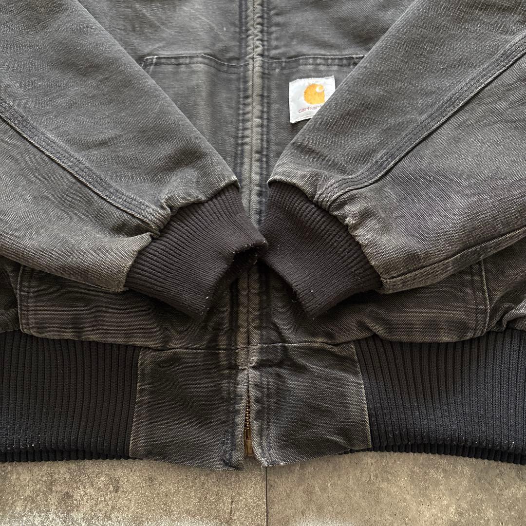 carhartt アクティブジャケット　ブラック　usa製 フェード　墨黒　希少