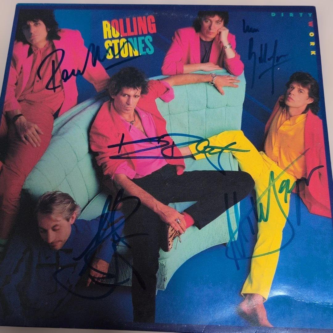 【サイン入り】ROLLING STONES DIRTY WORK レコード