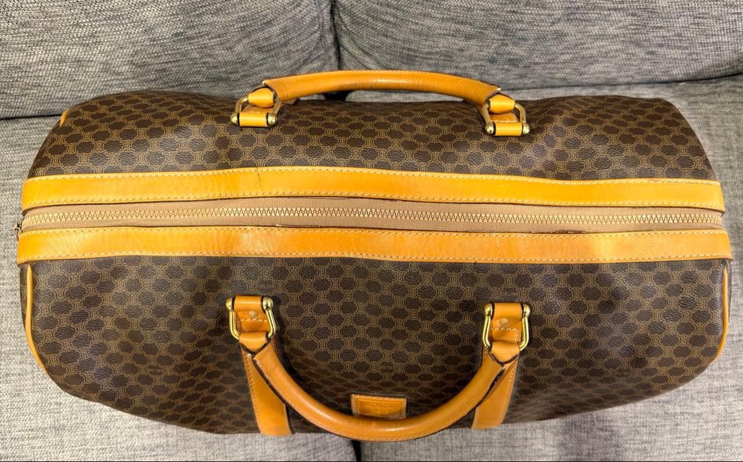 CELINE オールド セリーヌ マカダム ボストンバッグ ヴィンテージ