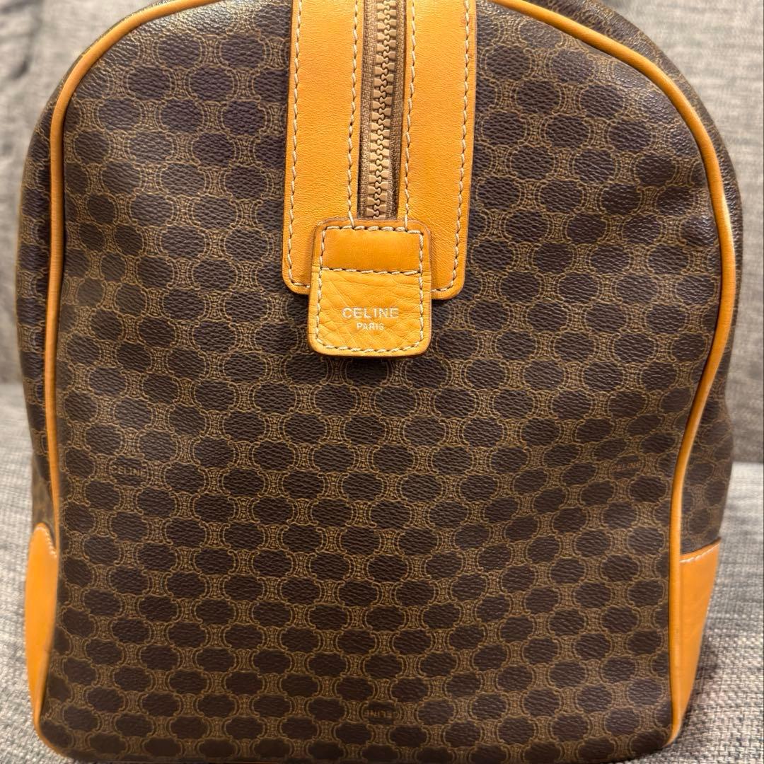 CELINE オールド セリーヌ マカダム ボストンバッグ ヴィンテージ