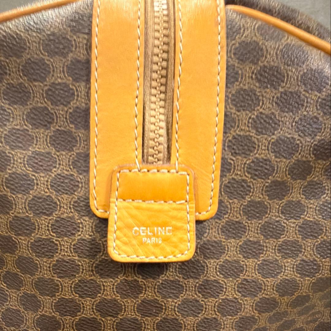 CELINE オールド セリーヌ マカダム ボストンバッグ ヴィンテージ