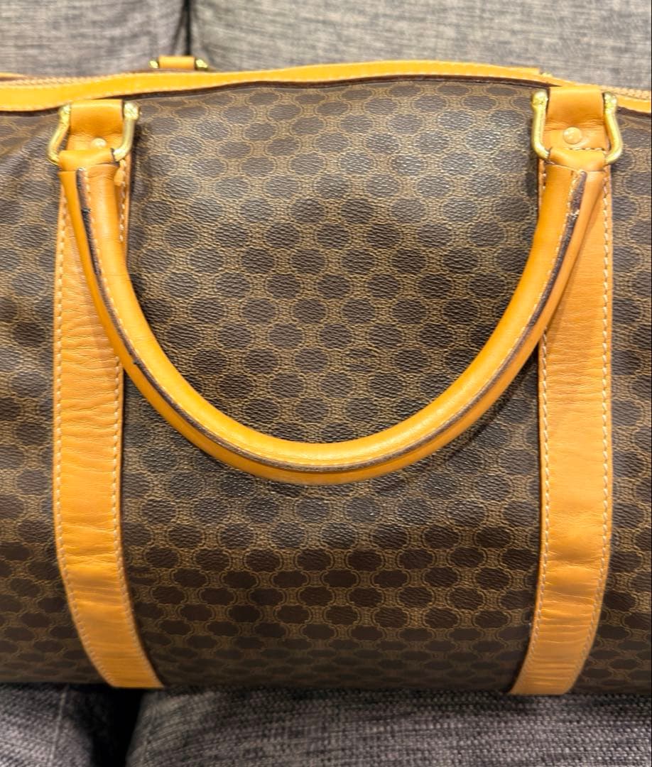 CELINE オールド セリーヌ マカダム ボストンバッグ ヴィンテージ