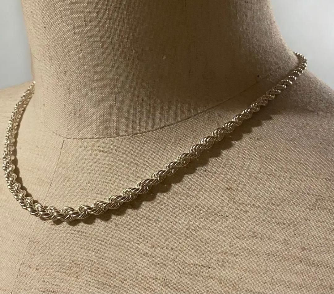 アクセサリー 1980's Euro SV925 Rope Chain Necklace