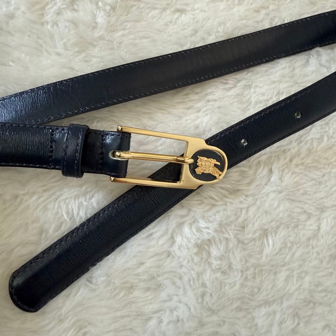 未使用　90s ヴィンテージ BURBERRY ボックスプリーツスカート　紺