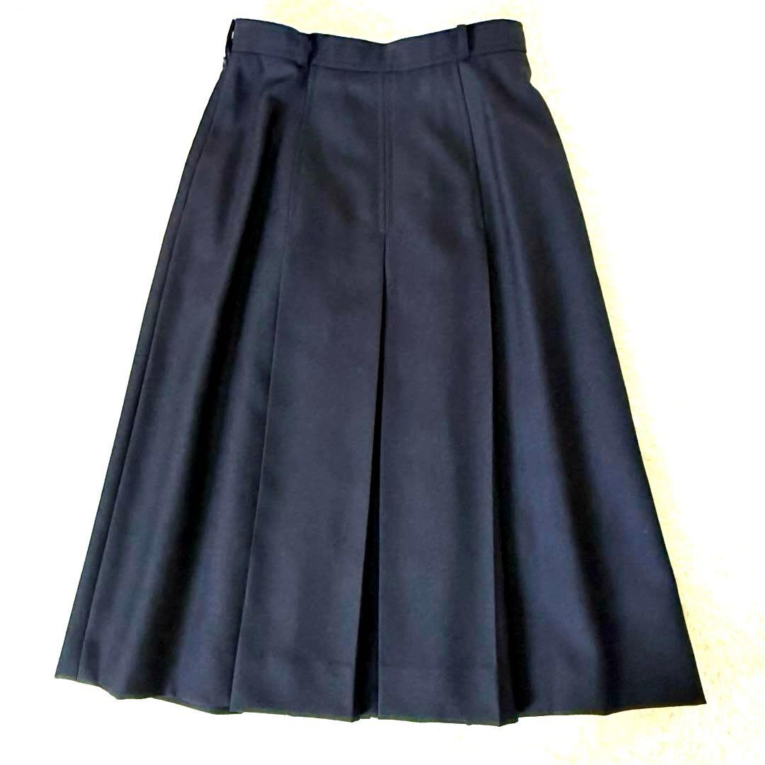 未使用　90s ヴィンテージ BURBERRY ボックスプリーツスカート　紺