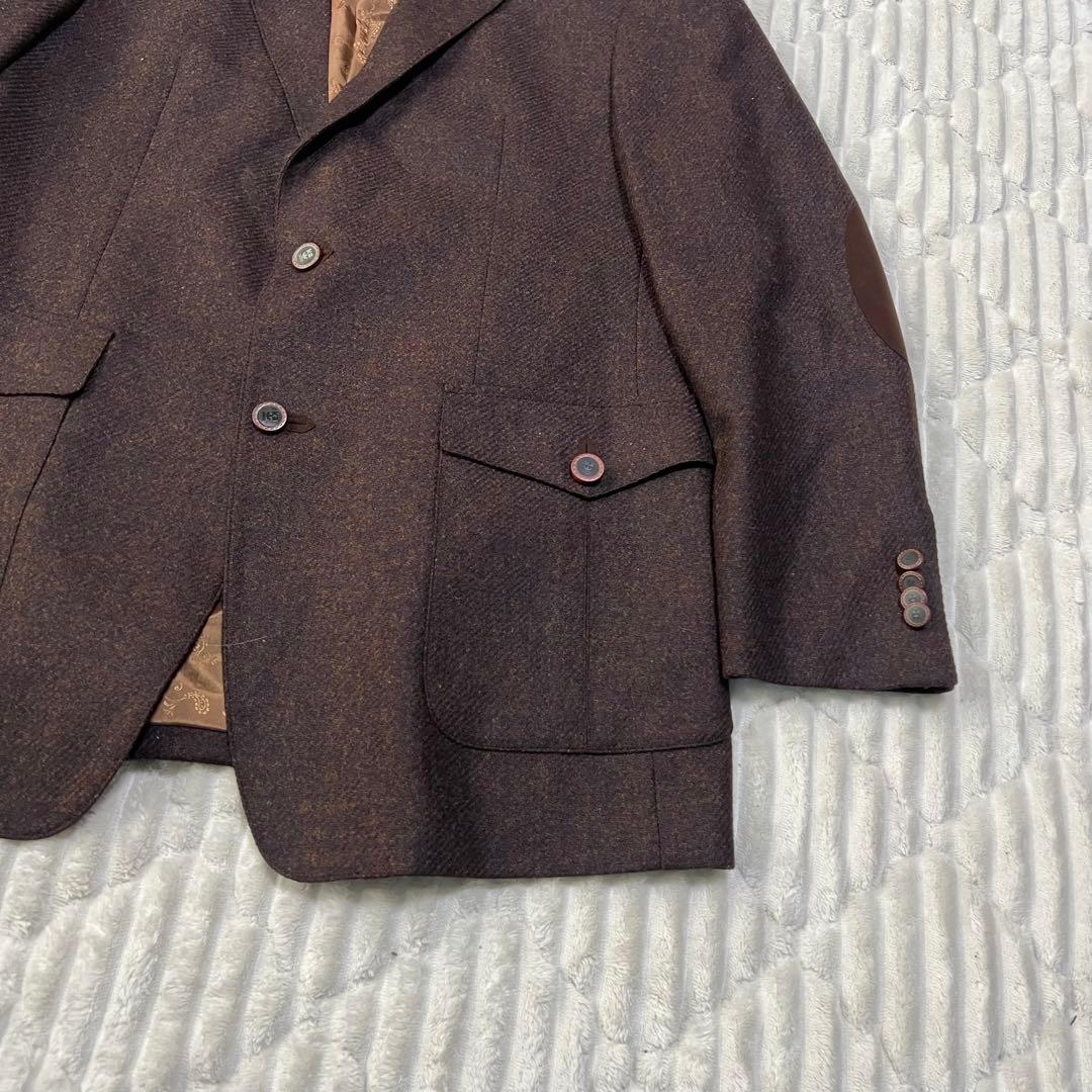 【a4359】キンロックアンダーソン 美品 パッチテーラードジャケット XL