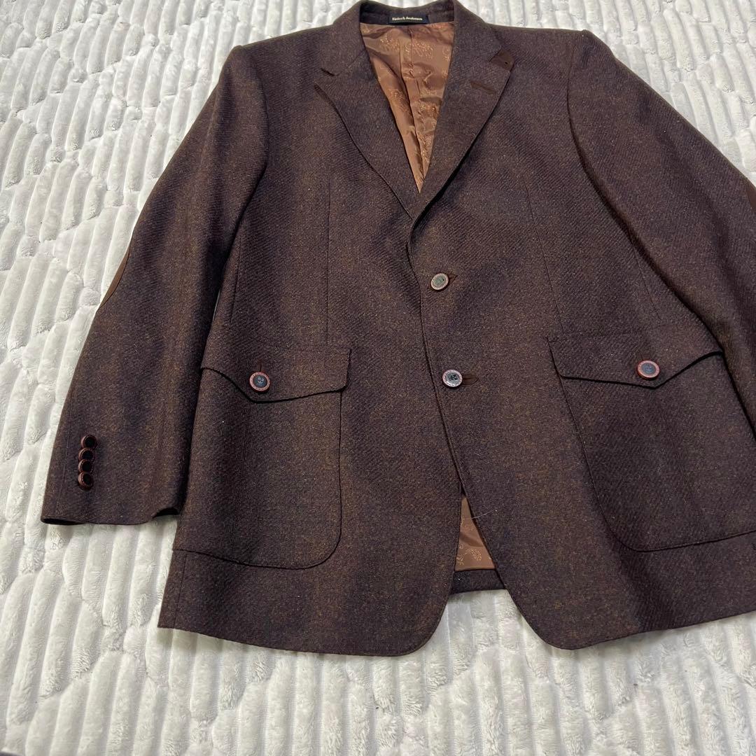 【a4359】キンロックアンダーソン 美品 パッチテーラードジャケット XL