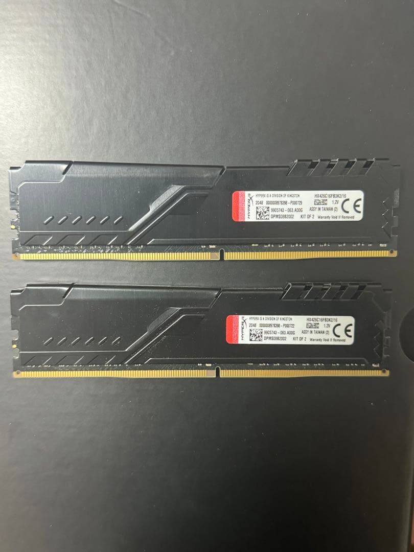 HyperX FURY DDR4 16GB(2×8)メモリー 2枚セット