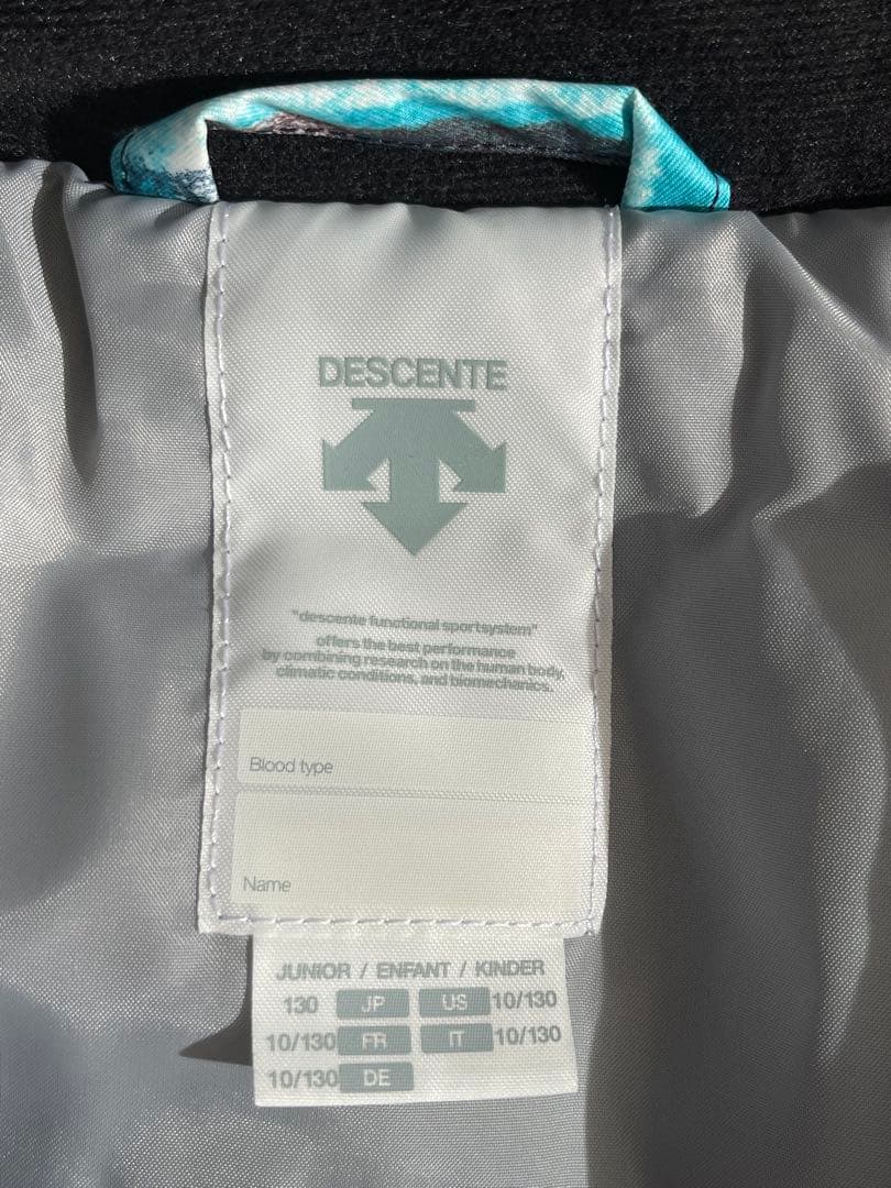 DESCENTE デサント　キッズスノースーツ　ピンク×ブルーチェック　130