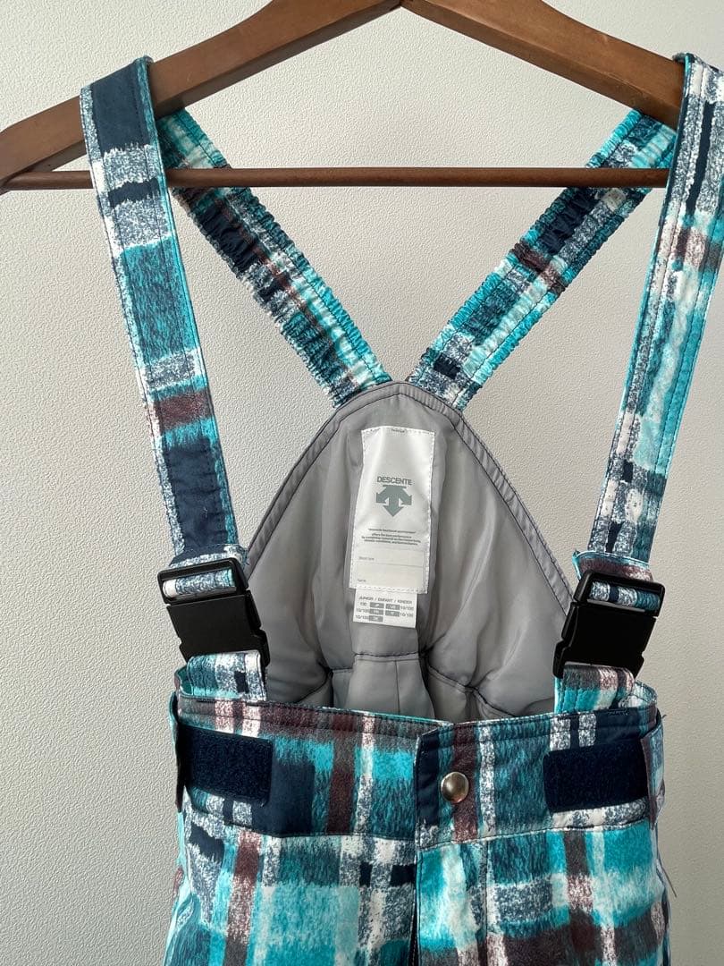 DESCENTE デサント　キッズスノースーツ　ピンク×ブルーチェック　130